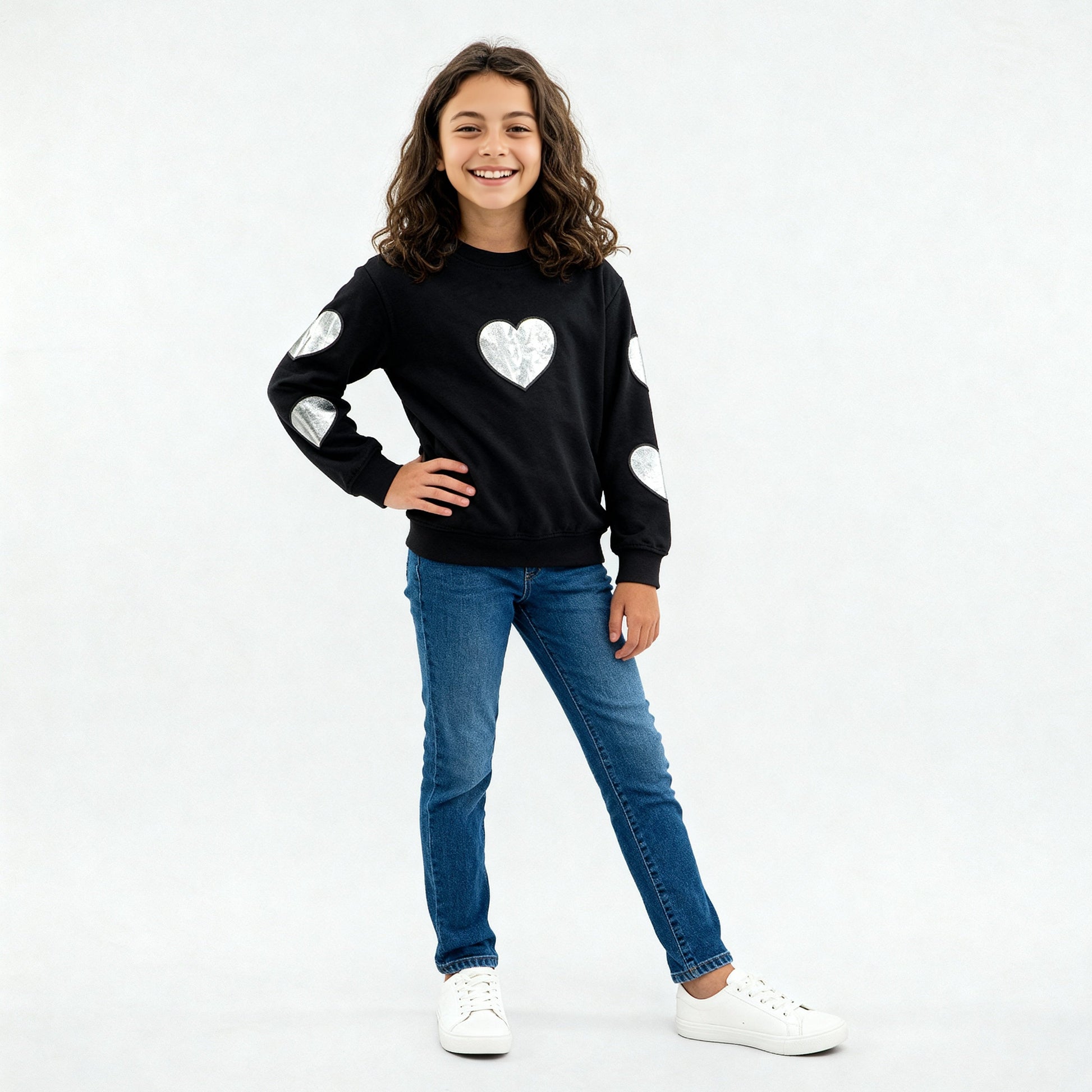 Girls Cotton Pop Sweats Tee