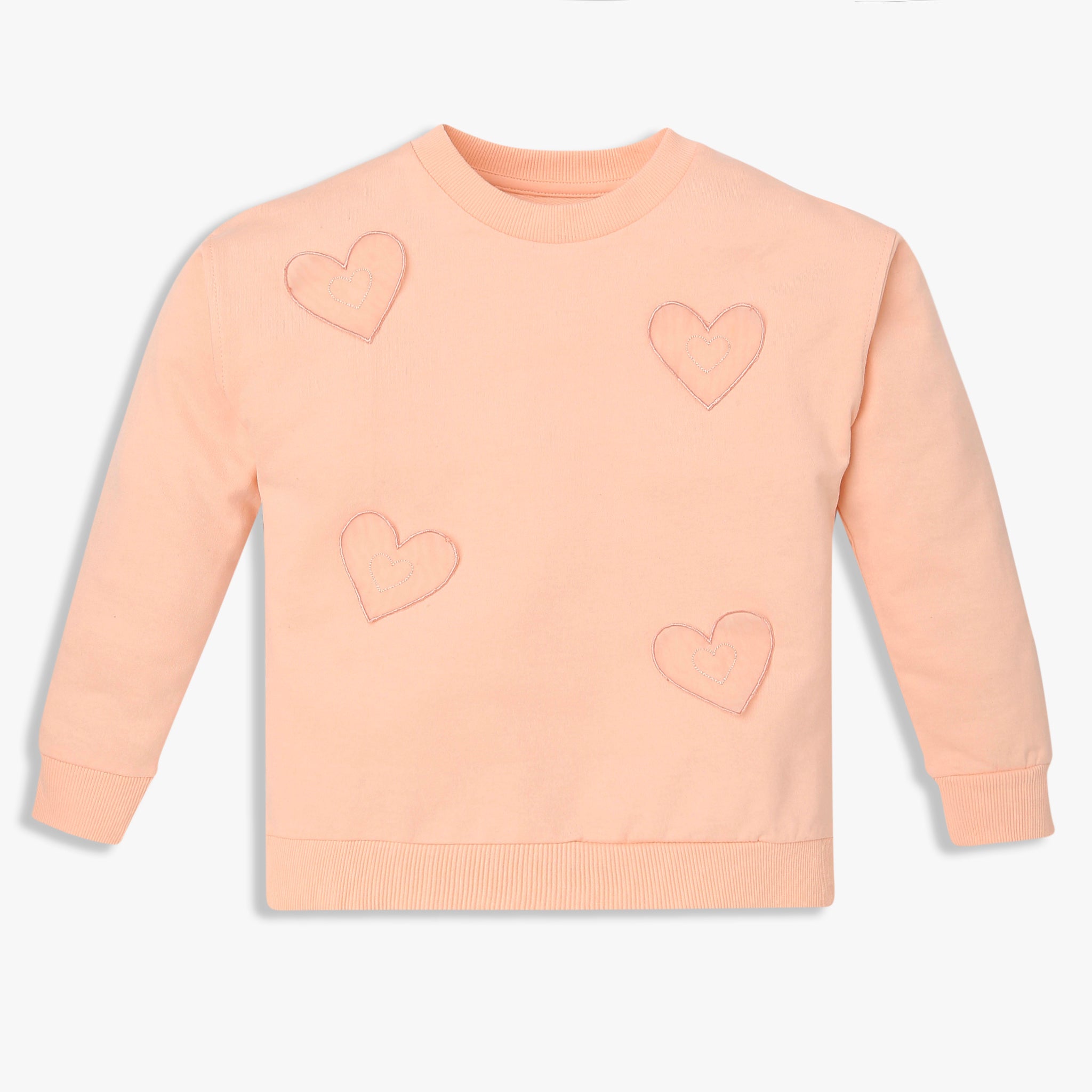 Girls Embellished Cotton Pop Sweat Tee