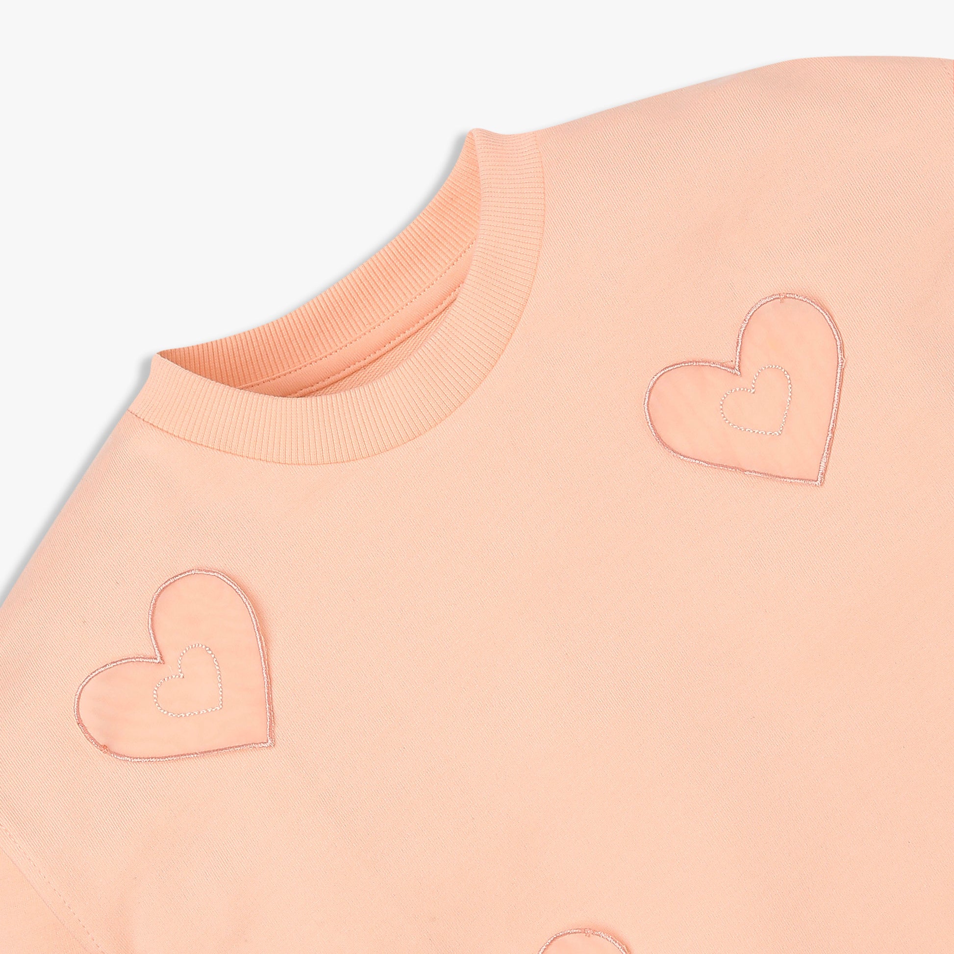 Girls Embellished Cotton Pop Sweat Tee