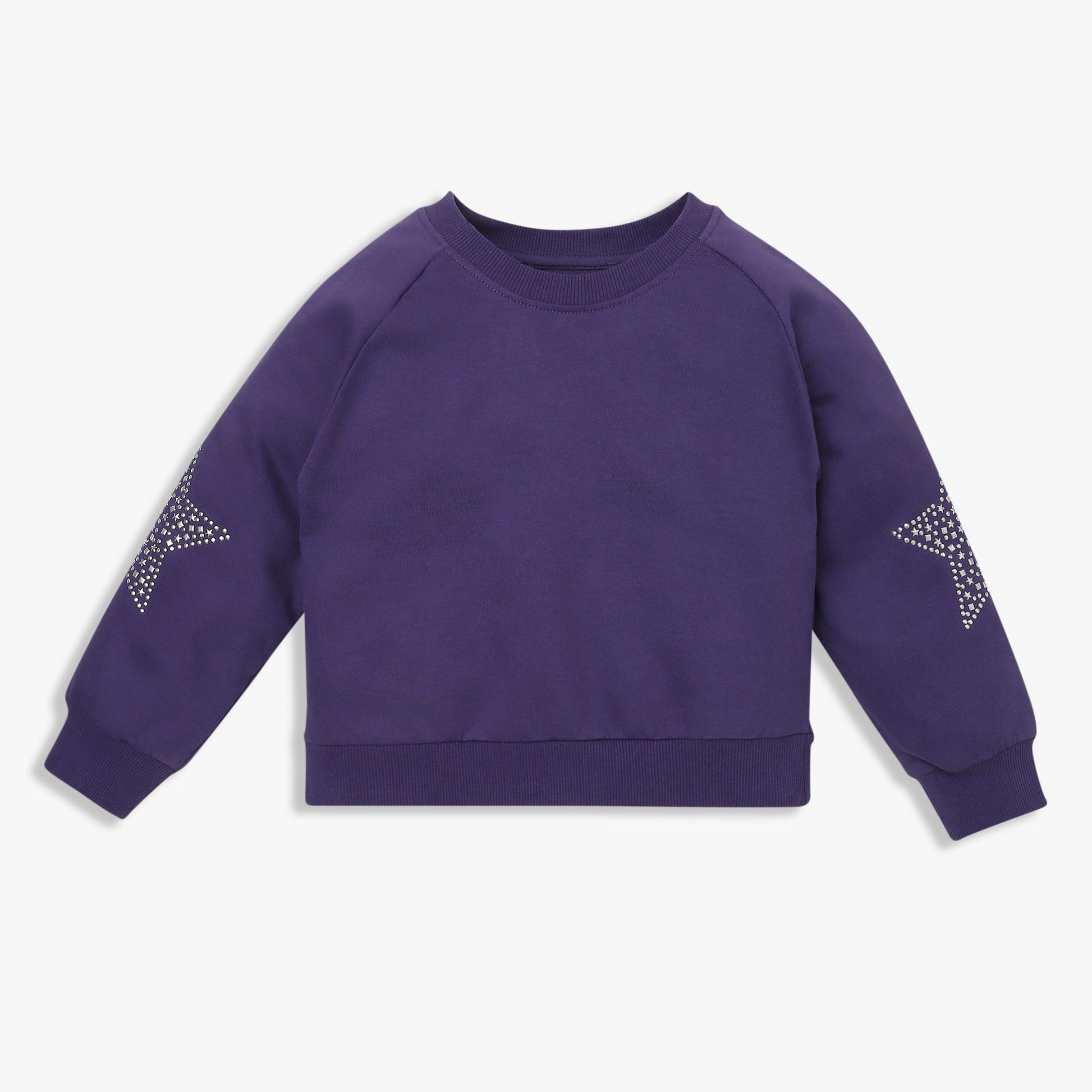 Girls Embellished Cotton Pop Sweat Tee
