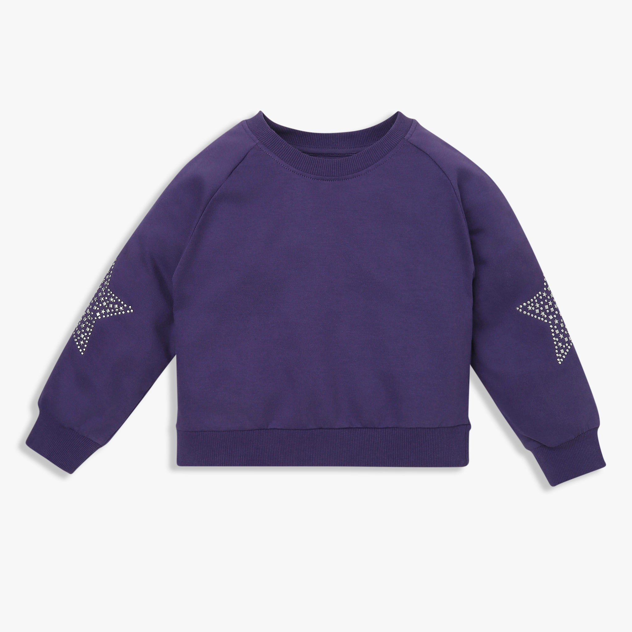Girls Embellished Cotton Pop Sweat Tee