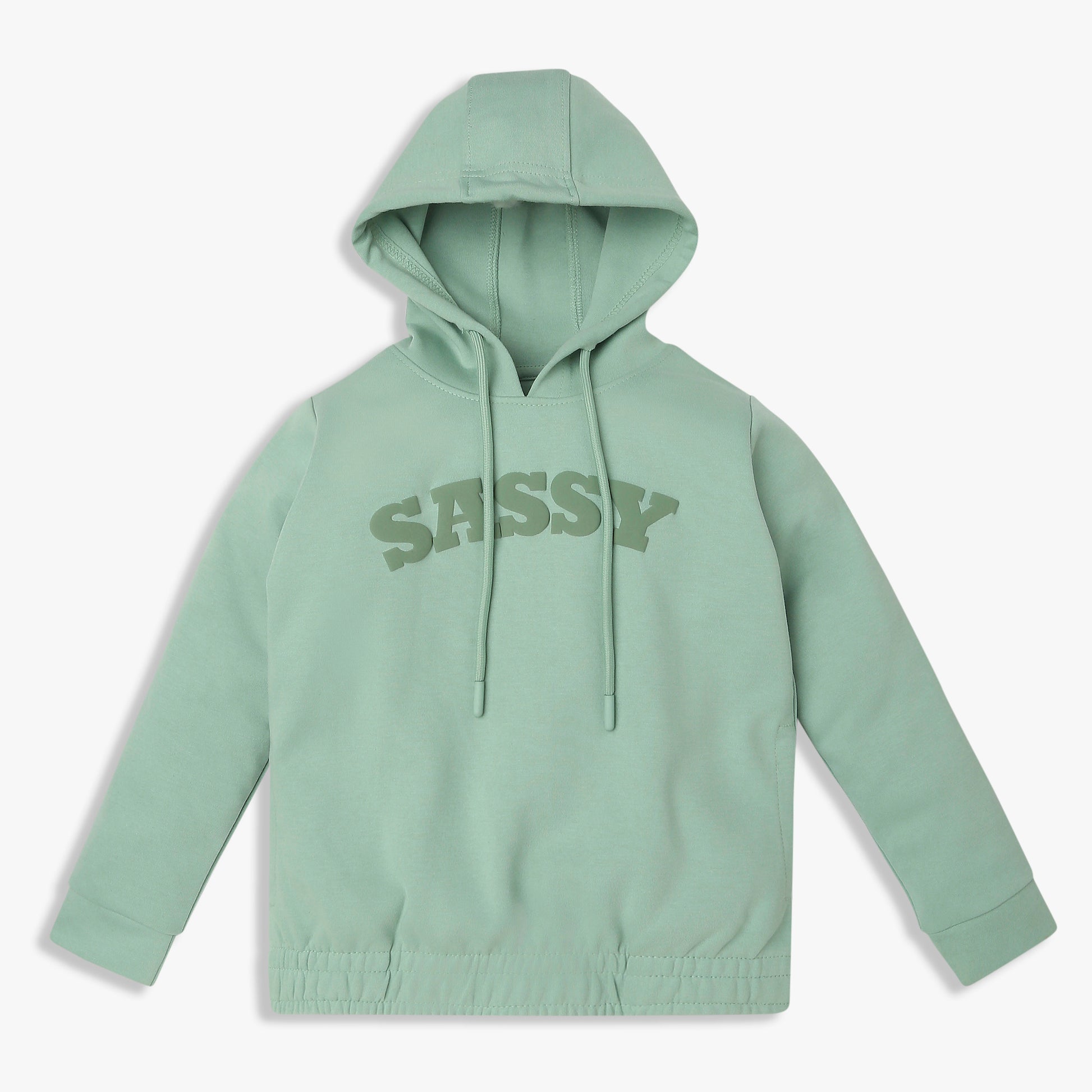 Girls Solid Pop Sweat Tee