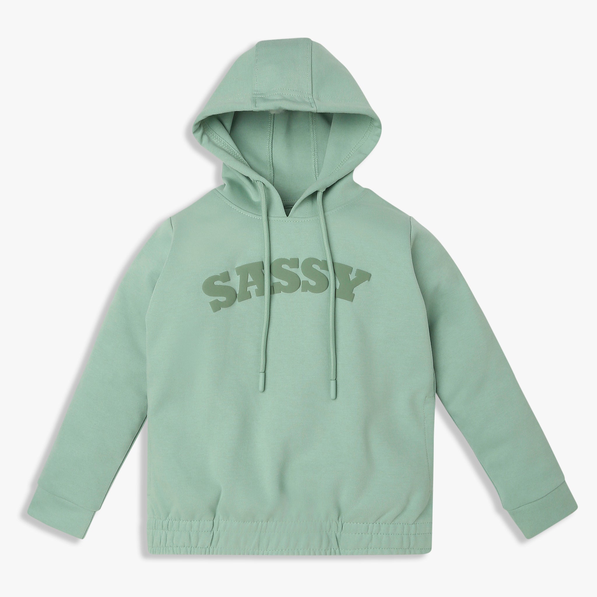 Girls Solid Pop Sweat Tee