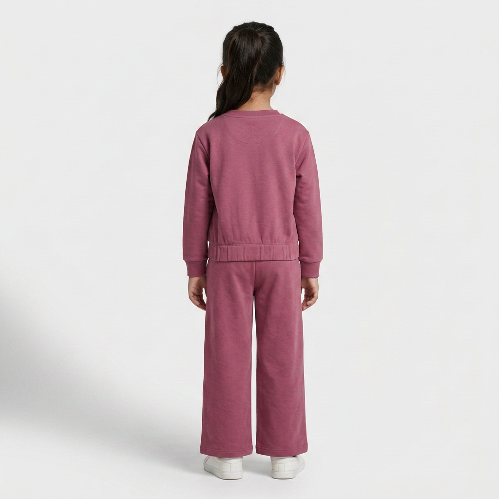 Girls Cotton Graphic Crew Neck Sweat Tee