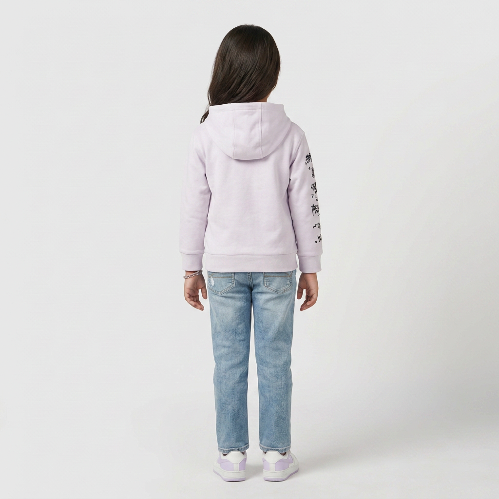 Girls Cotton Graphic Sweat Tee