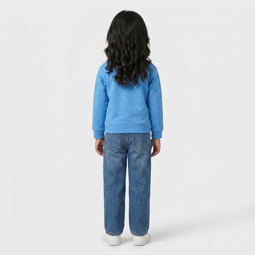 Girls Cotton Embellished Sweat Tee