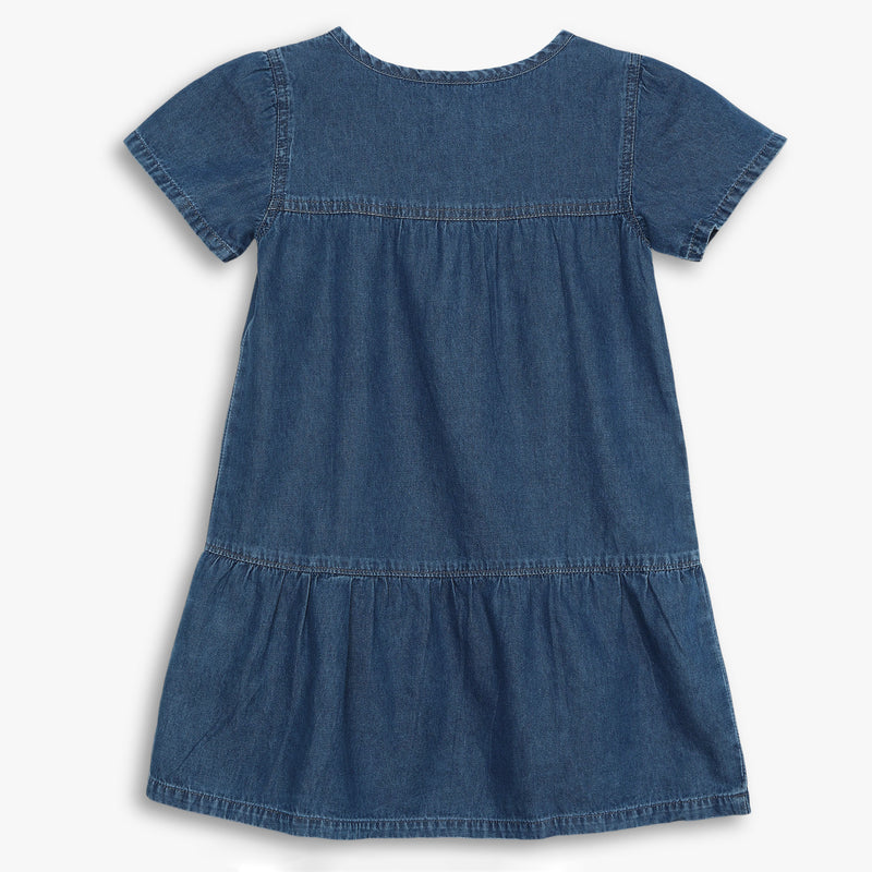 Girls Regular Fit Solid Dress