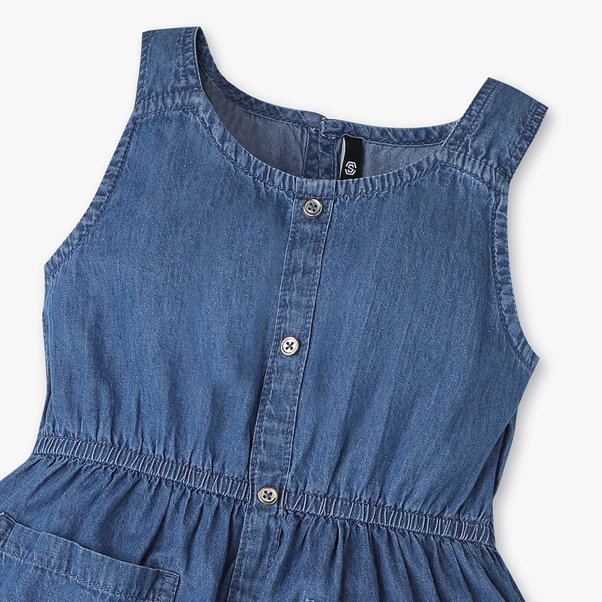 white christmas dresses Girls A-Line Pinafore Look With Patch Pockets Denim Dress Style Union white christmas dresses Girls A-Line Pinafore Look With Patch Pockets Denim Dress Style Union