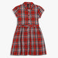 Girls Checkered Below Knee Collar Tunic Flared Dress