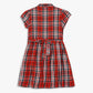 Girls Checkered Below Knee Collar Tunic Flared Dress
