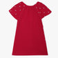 Girls Regular Fit Embroidered Round Neck Dress