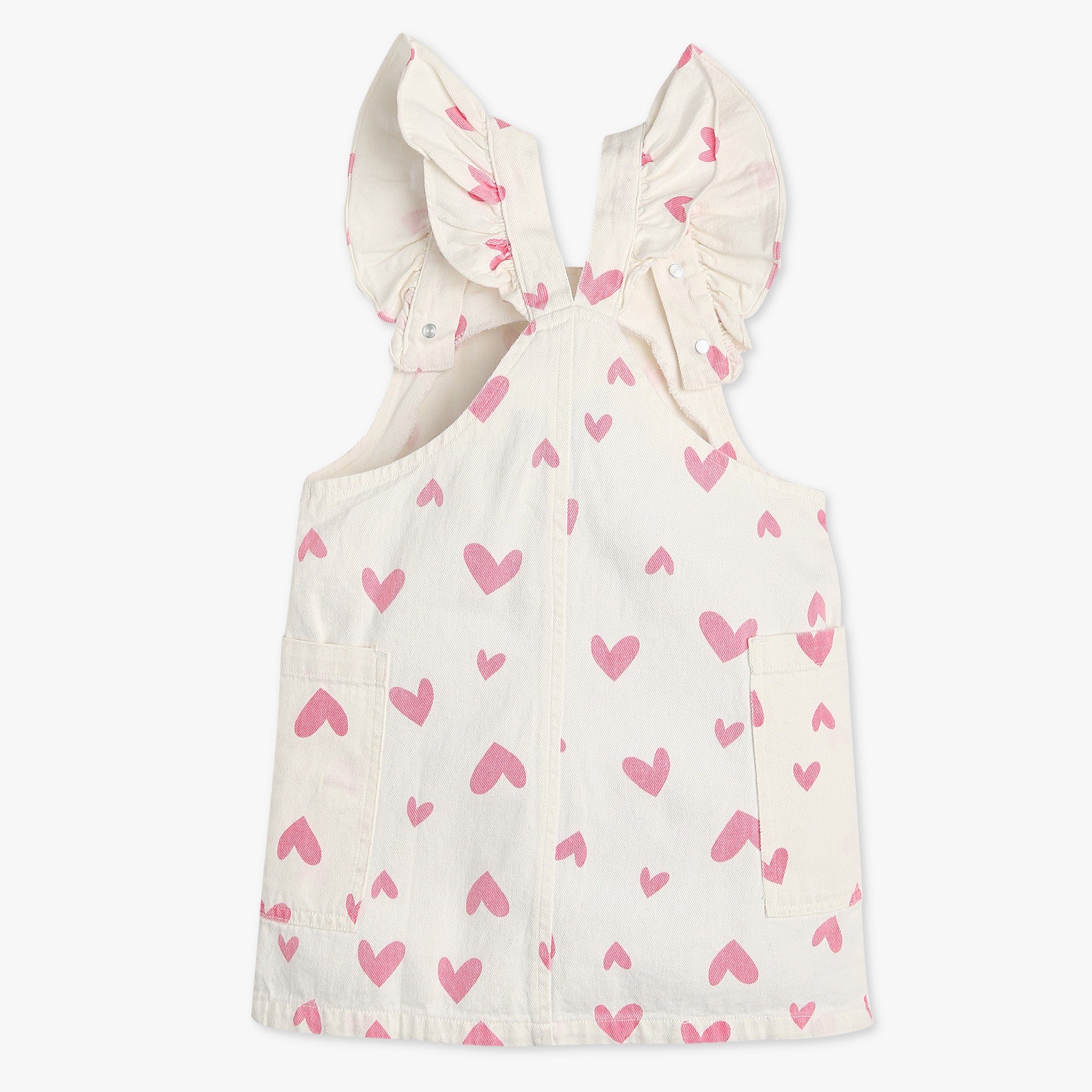 Girls Regular Fit Printed Square Neck Short Sleeve Dress