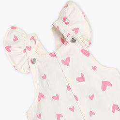 Girls Regular Fit Printed Square Neck Short Sleeve Dress