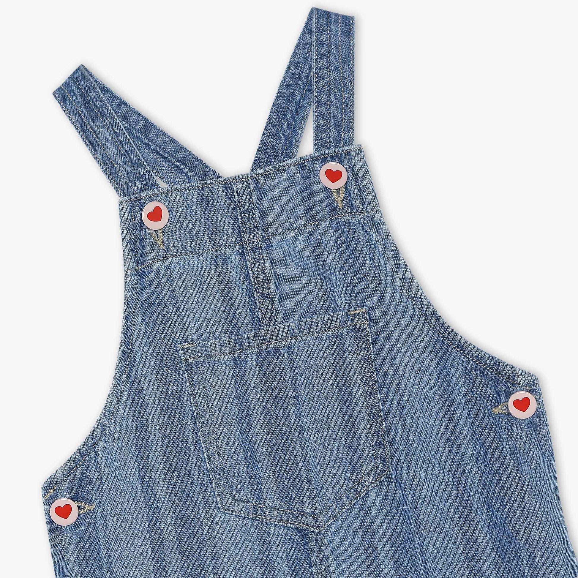 Girls Regular Fit Laser Print Square Neck Dress