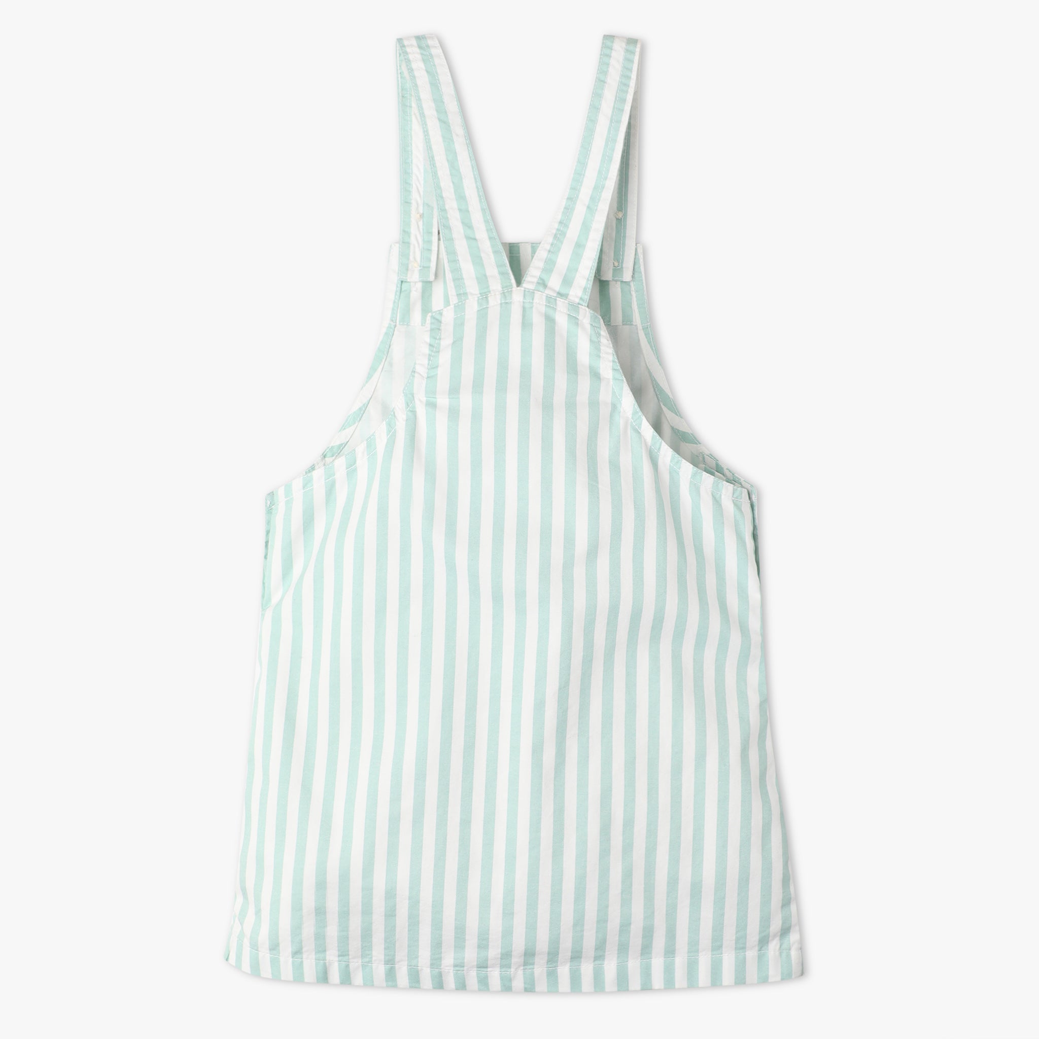 Girls Regular Fit Printed Square Neck Sleeveless Dress