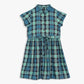 Girls Checkered Knee Length Dress