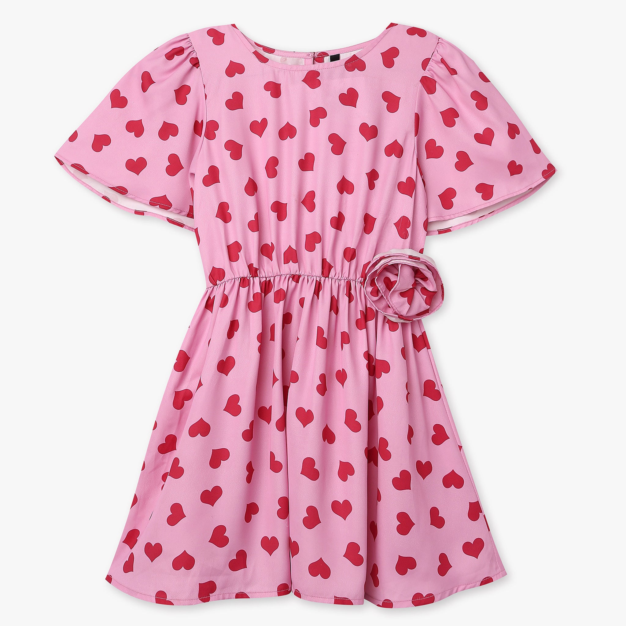 Buy Girls Regular Fit Printed Baloon Sleeve Frock  - Style Union