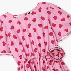 Buy Girls Regular Fit Printed Baloon Sleeve Frock  - Style Union