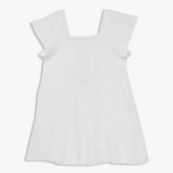 Girls Cotton Solid Knee Length Frock
