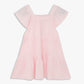 Girls Cotton Solid Knee Length Frock