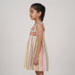 Girls Crochet Patch Striped Dress