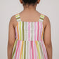 Girls Crochet Patch Striped Dress