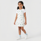 Girls Cotton Embellished Pinafore Dress
