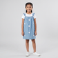 Girls Embroidered Denim Dress