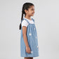 Girls Embroidered Denim Dress