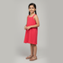 Girls Elasticated Neckline Flowy Dress