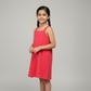 Girls Elasticated Neckline Flowy Dress