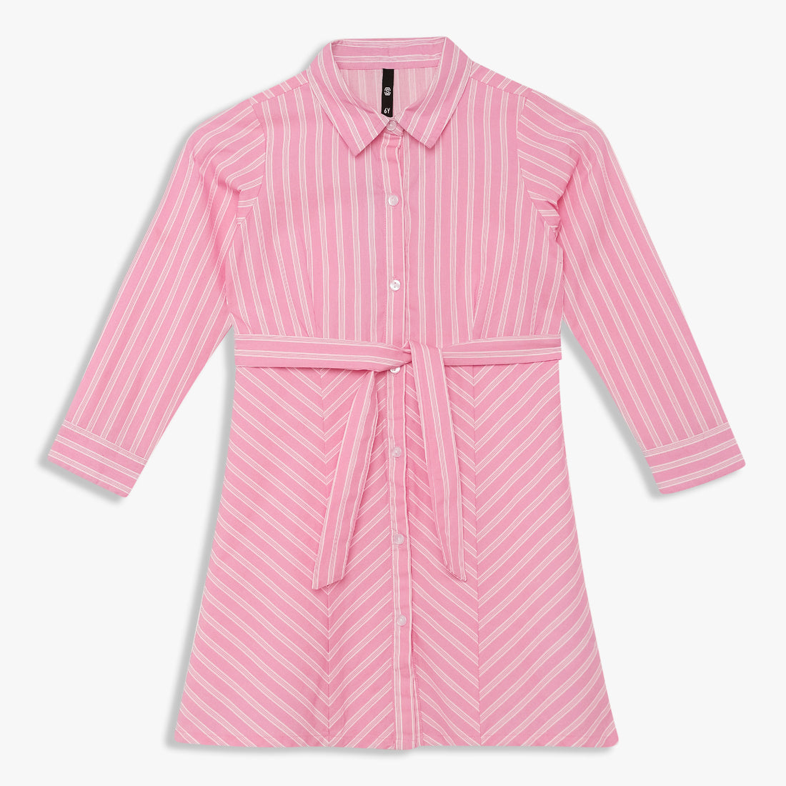Girls Cotton Striped Dress