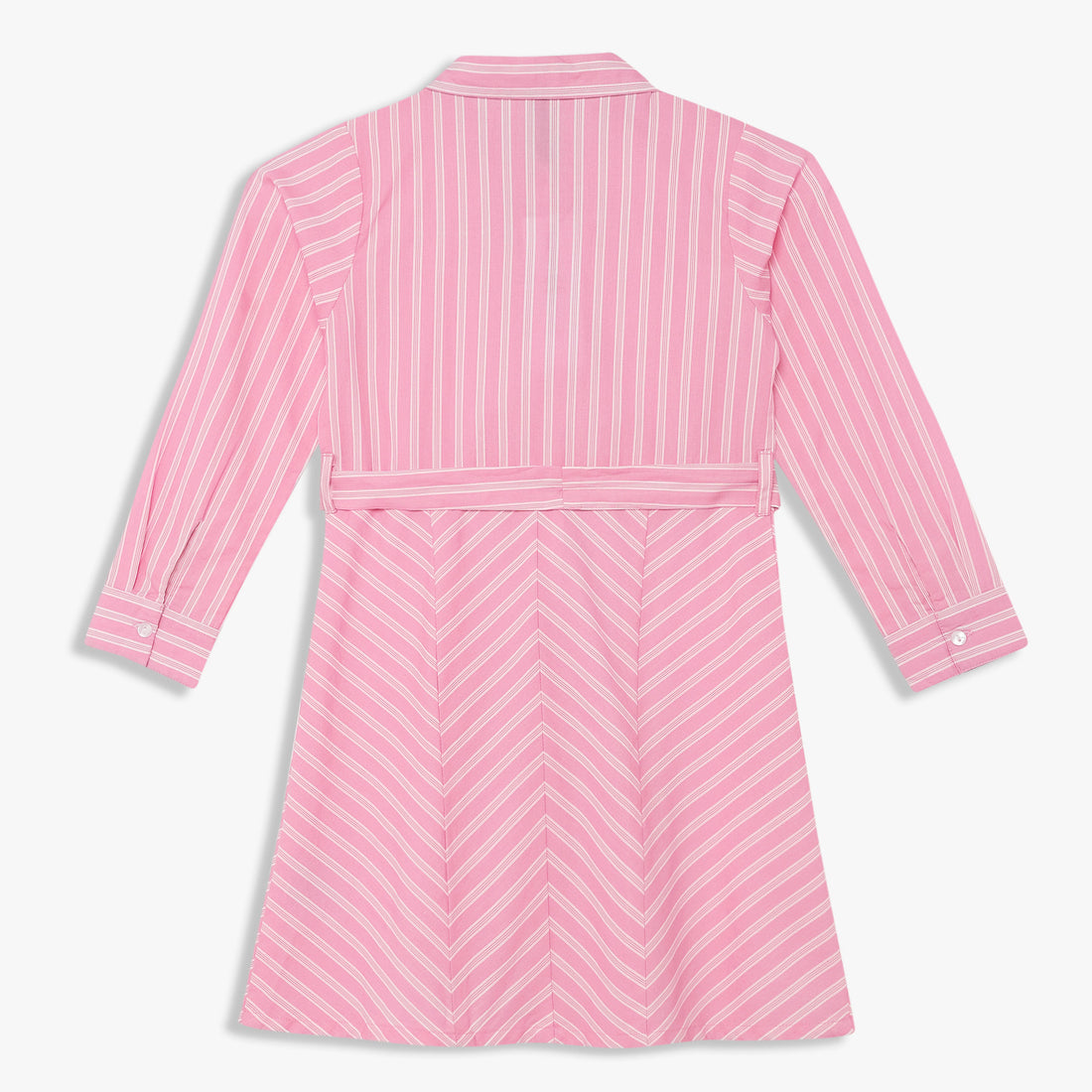 Girls Cotton Striped Dress