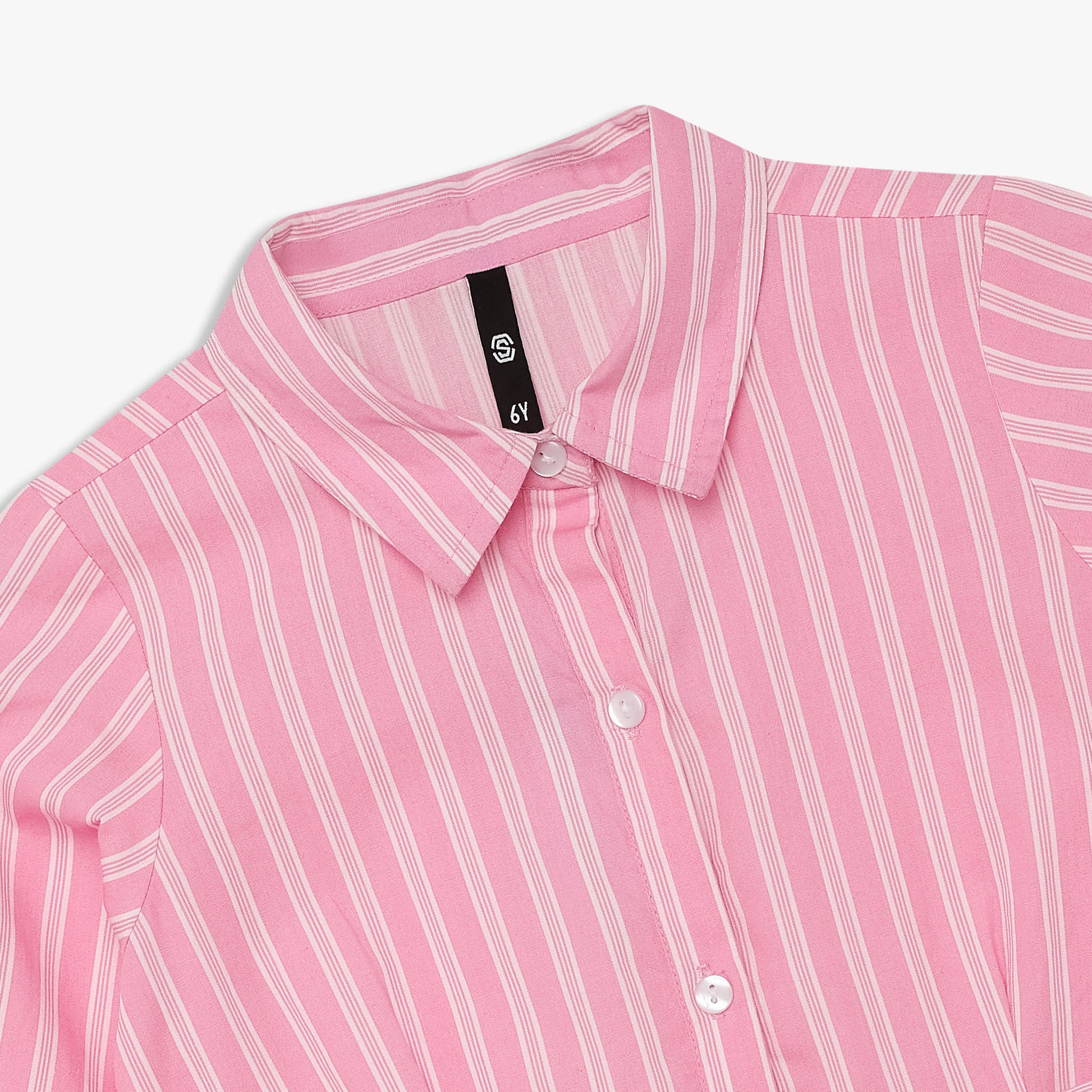 Girls Cotton Striped Dress