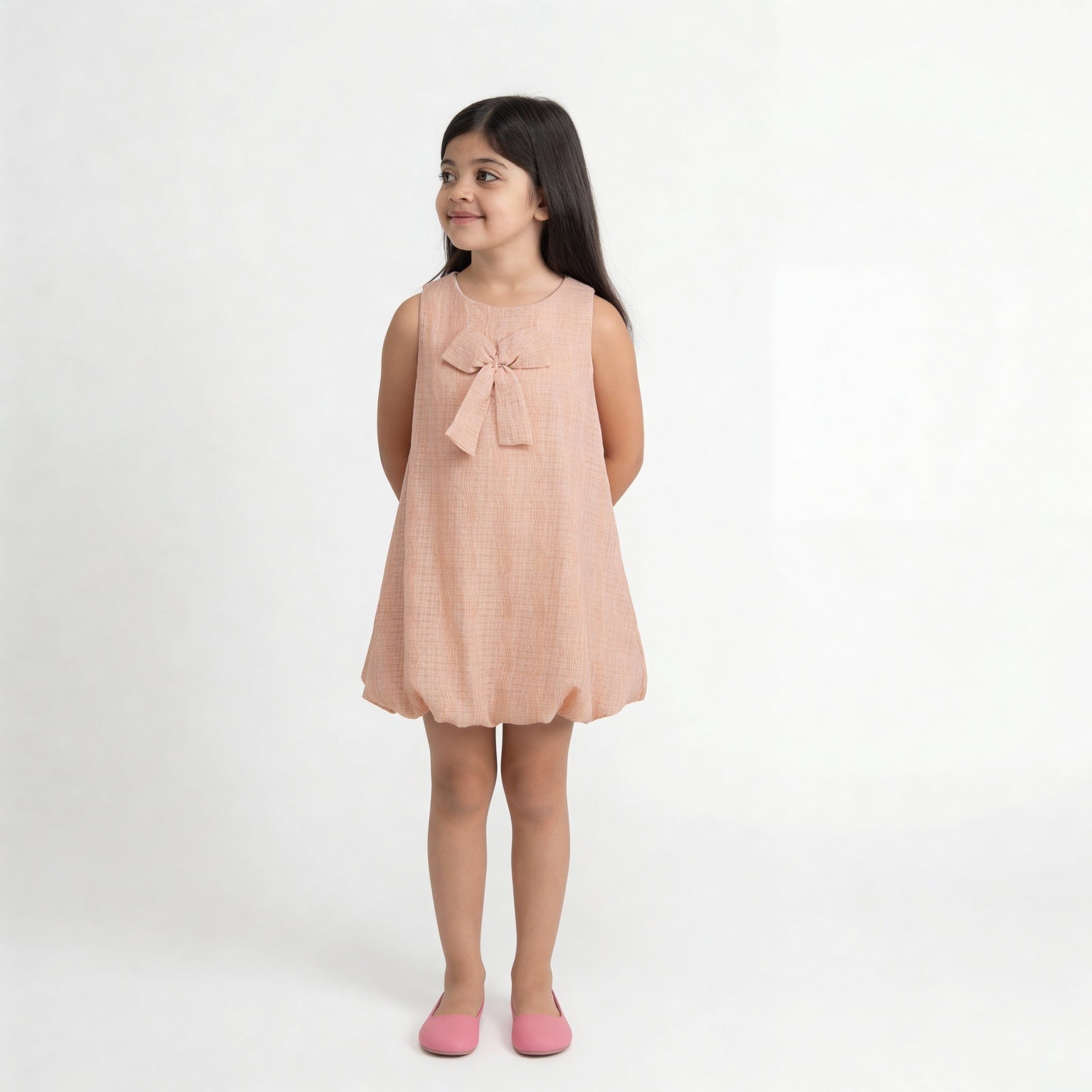 Girls Printed Woven Sleeveless Frock