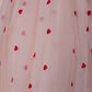 Girls Heart Print Tulle Dress