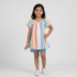 Girls Cotton Printed Striper Dress