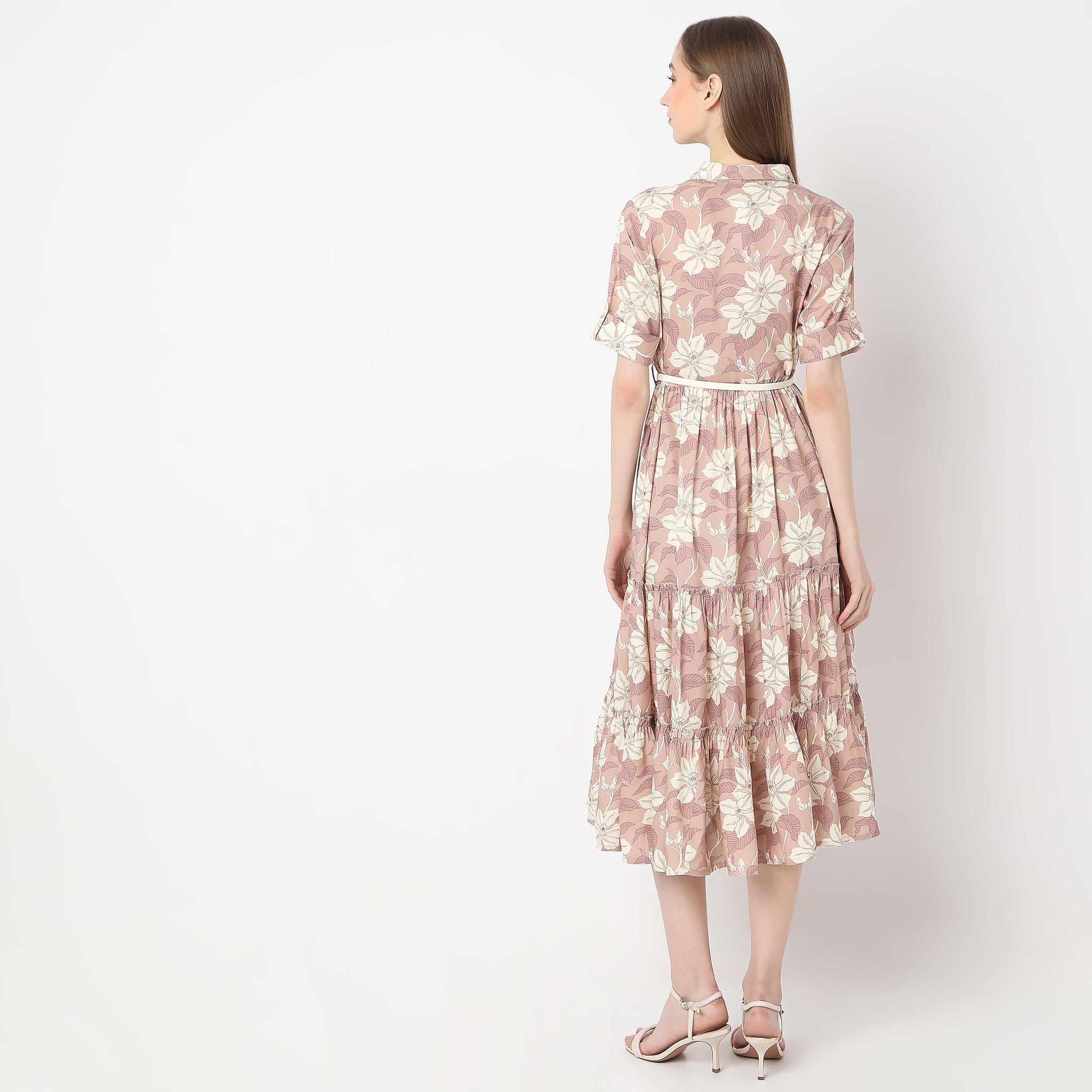 激安‼️未使用タグ付‼️ Tiered Floral Pleated Dress MSK Metallic-Print Pleated Blouson Gown 10 Black Gold Floral