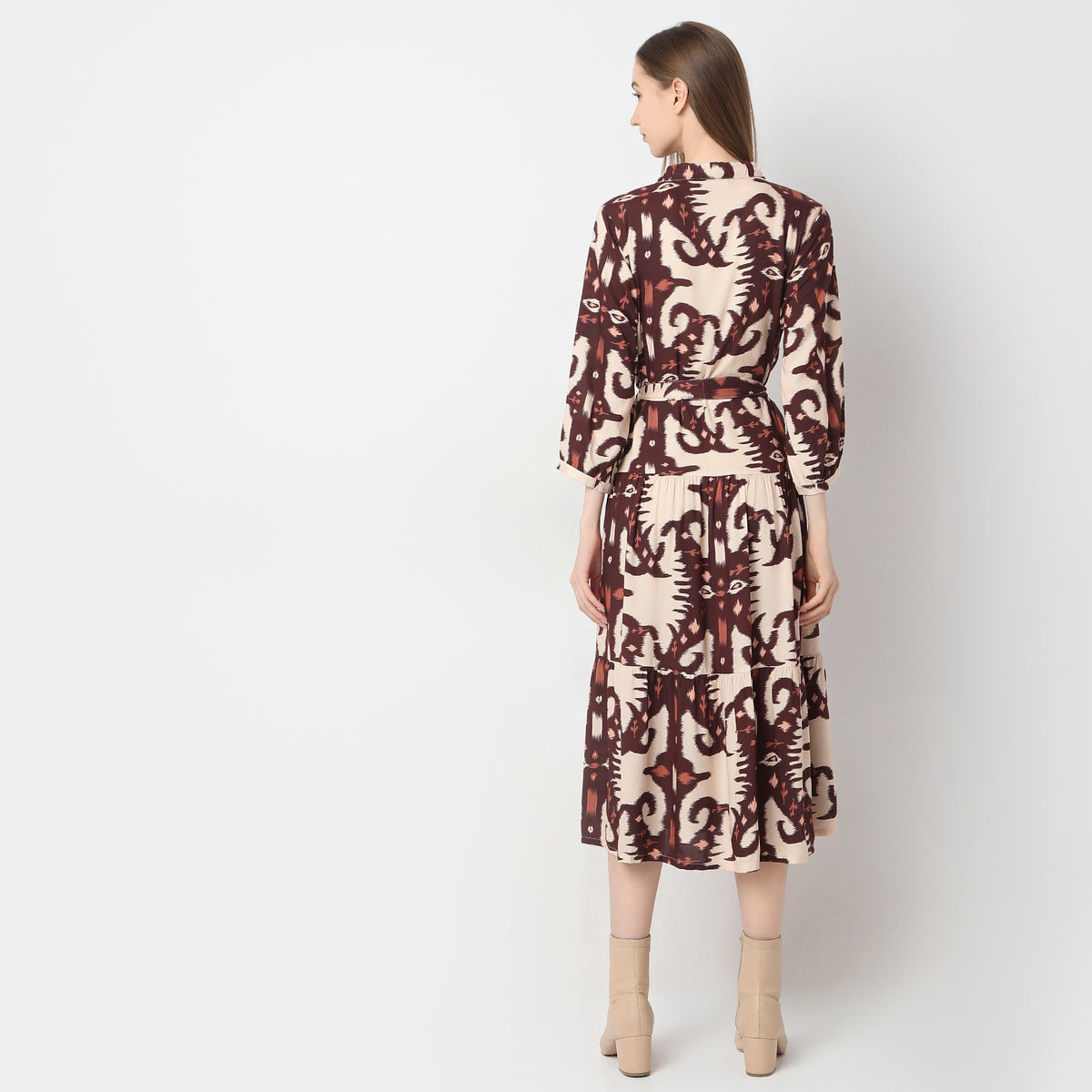 Flare Fit Printed A-Line Dress