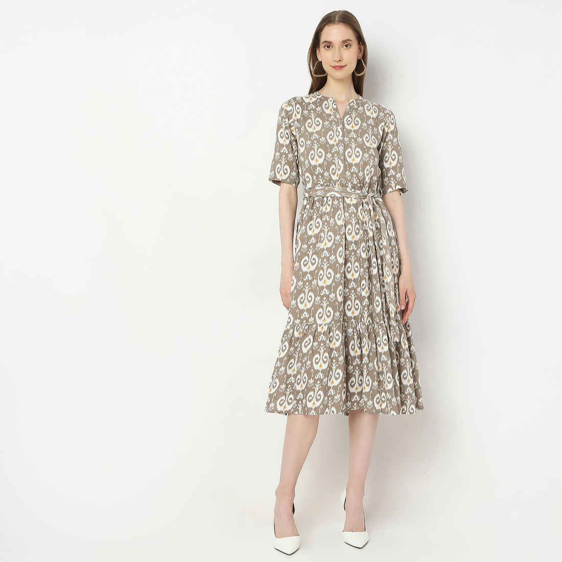 Flare Fit Printed Dress