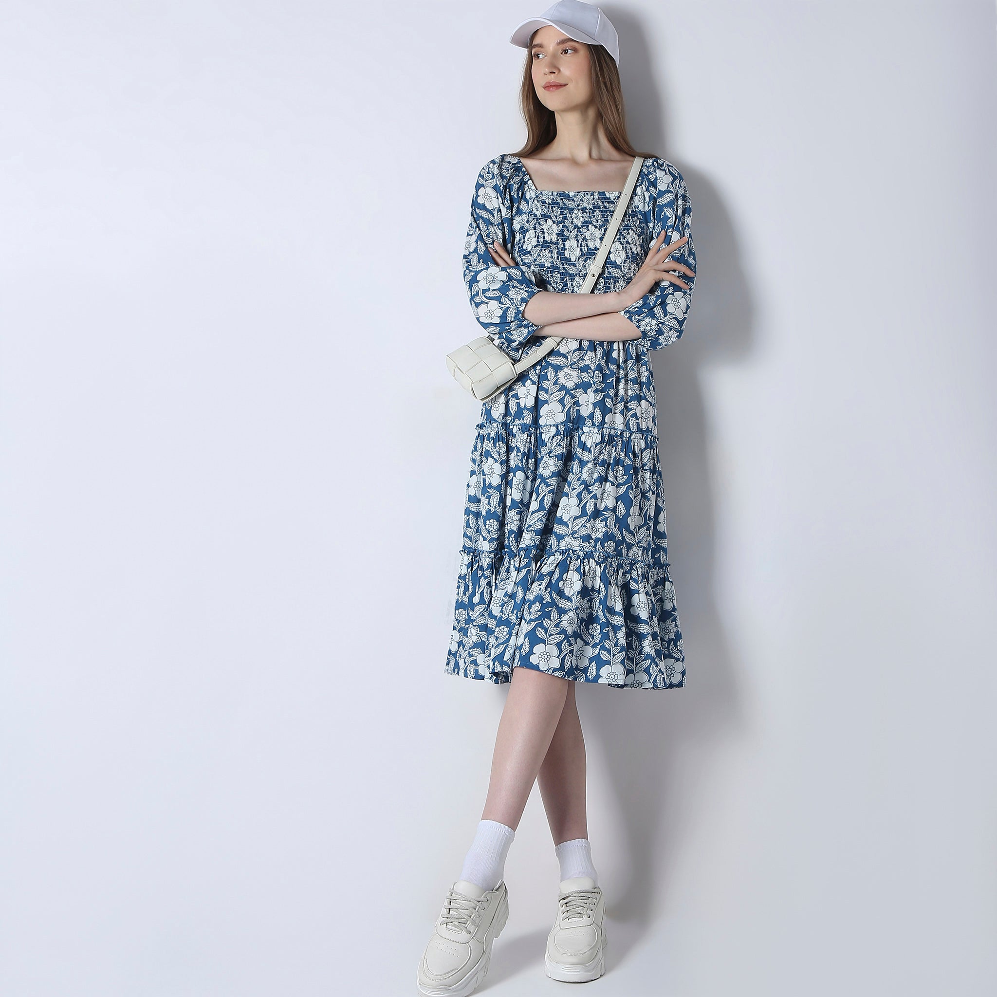 Flare Fit Printed A-Line Dress