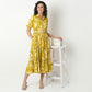 Printed Rayon Flared Dress