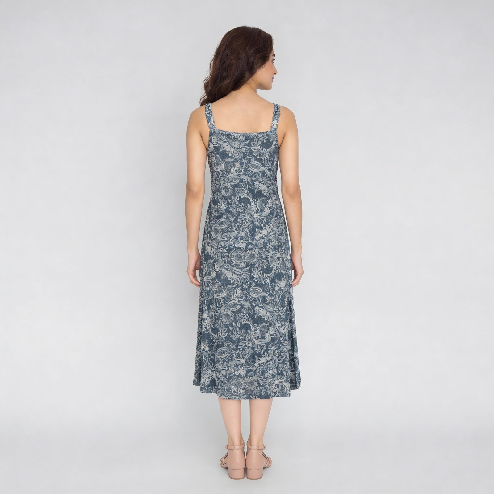 Printed Boat Neck Dress