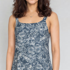 Printed Boat Neck Dress