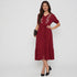 V-Neck Embroidered Dress