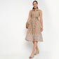 Emroidered Shirt Sleevless Dress