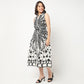 Printed Flared Shirt Dress