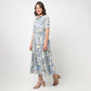 Sleeveless Tiered Shirt Dress