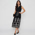 V-Neck Printed Tiered Dress
