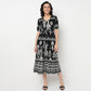 Order Now Women Printed V Neck Flared Flare Fit Ethnic Wear Dress by Style Union